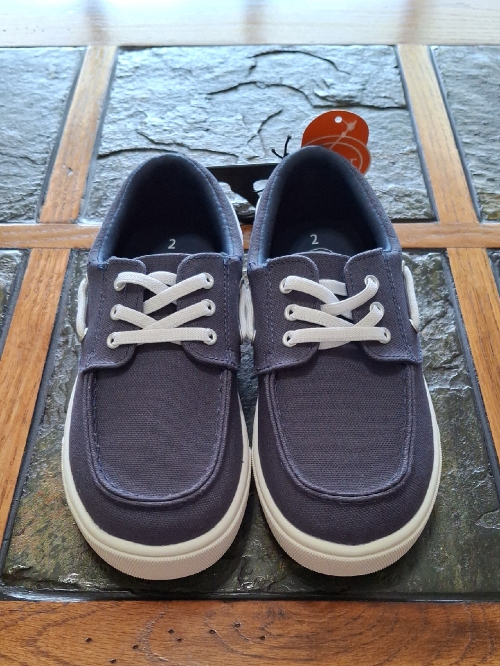Casual Canvas Navy Blue Boat Shoes